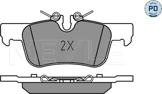 Meyle 025 253 3116/PD - Kit pastiglie freno, Freno a disco autozon.pro