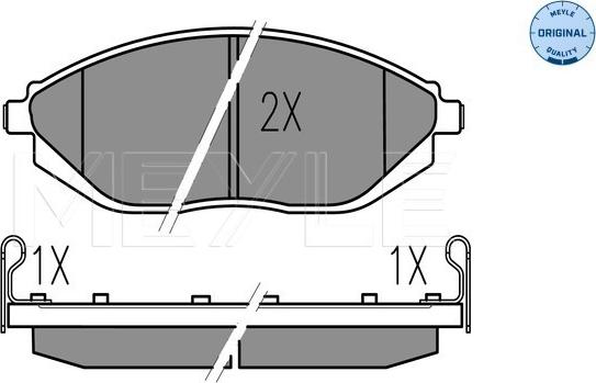 Meyle 025 252 6817/W - Kit pastiglie freno, Freno a disco autozon.pro