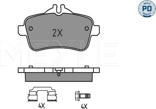 Meyle 025 252 1618/PD - Kit pastiglie freno, Freno a disco autozon.pro