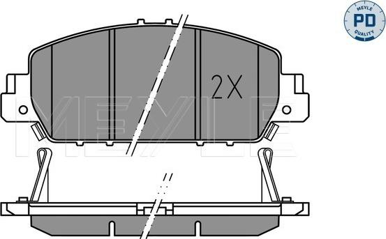 Meyle 025 257 9216/PD - Kit pastiglie freno, Freno a disco autozon.pro