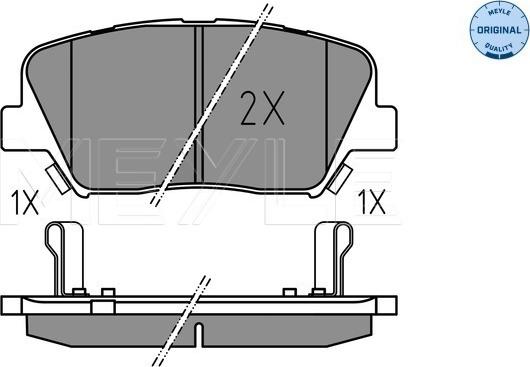 Meyle 025 257 5717 - Kit pastiglie freno, Freno a disco autozon.pro