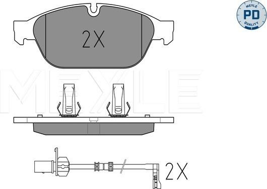 Meyle 025 261 5820/PD - Kit pastiglie freno, Freno a disco autozon.pro