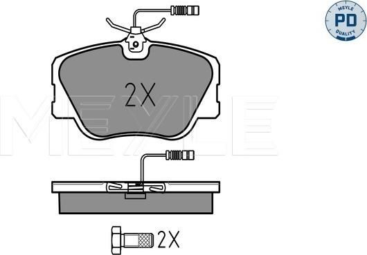 Meyle 025 209 4119-1/PD - Kit pastiglie freno, Freno a disco autozon.pro