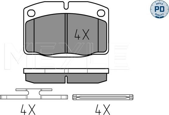 Meyle 025 209 3915/PD - Kit pastiglie freno, Freno a disco autozon.pro