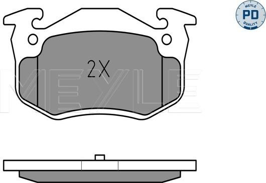 Meyle 025 209 7311/PD - Kit pastiglie freno, Freno a disco autozon.pro