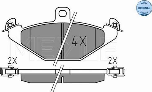 Meyle 025 204 1015 - Kit pastiglie freno, Freno a disco autozon.pro