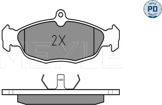 Meyle 025 205 4716/PD - Kit pastiglie freno, Freno a disco autozon.pro