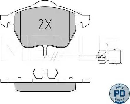 Meyle 025 206 7619/PD - Kit pastiglie freno, Freno a disco autozon.pro