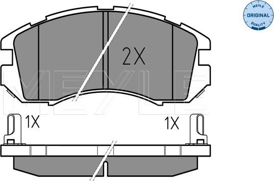 Meyle 025 214 9517/W - Kit pastiglie freno, Freno a disco autozon.pro