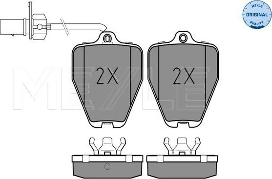 Meyle 025 214 5218/W - Kit pastiglie freno, Freno a disco autozon.pro