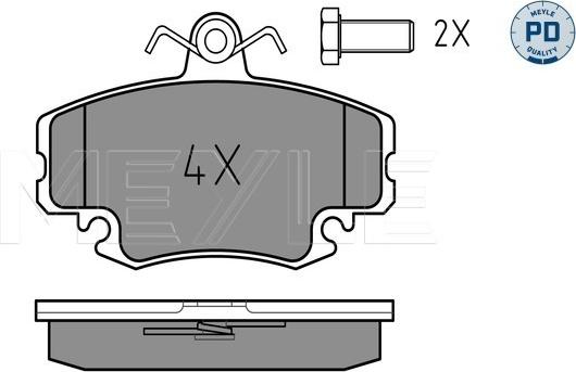 Meyle 025 214 6318/PD - Kit pastiglie freno, Freno a disco autozon.pro