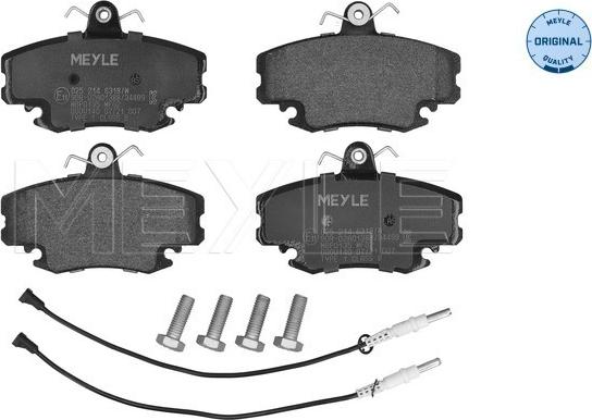 Meyle 025 214 6318/W - Kit pastiglie freno, Freno a disco autozon.pro