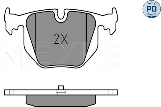 Meyle 025 214 8717/PD - Kit pastiglie freno, Freno a disco autozon.pro