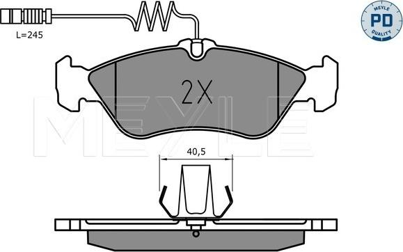 Meyle 025 215 9218/PD - Kit pastiglie freno, Freno a disco autozon.pro