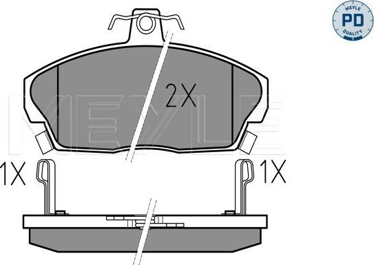 Meyle 025 215 1518/PD - Kit pastiglie freno, Freno a disco autozon.pro