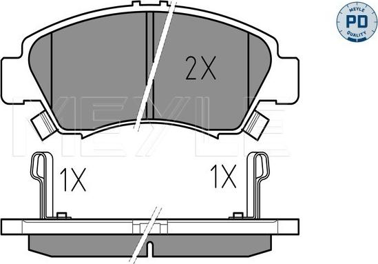 Meyle 025 216 9715/PD - Kit pastiglie freno, Freno a disco autozon.pro