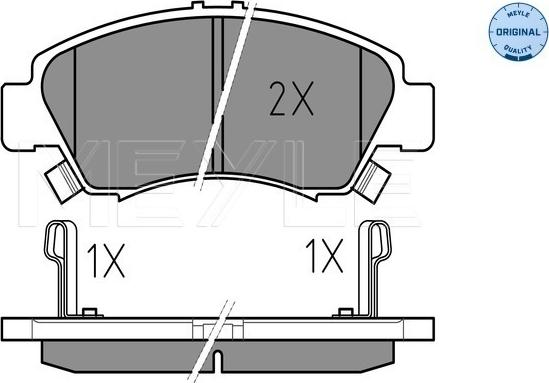 Meyle 025 216 9715/W - Kit pastiglie freno, Freno a disco autozon.pro