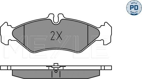 Meyle 025 216 2117/PD - Kit pastiglie freno, Freno a disco autozon.pro