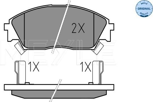 Meyle 025 213 2215/W - Kit pastiglie freno, Freno a disco autozon.pro