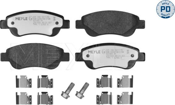 Meyle 025 239 5917/PD - Kit pastiglie freno, Freno a disco autozon.pro