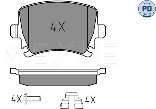 Meyle 025 239 1417/PD - Kit pastiglie freno, Freno a disco autozon.pro