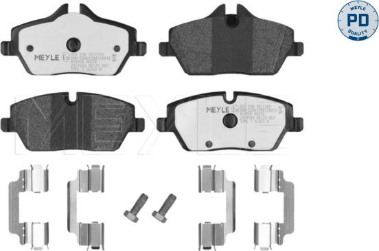 Meyle 025 239 1517/PD - Kit pastiglie freno, Freno a disco autozon.pro