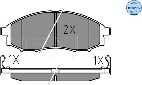 Meyle 025 239 7017/W - Kit pastiglie freno, Freno a disco autozon.pro