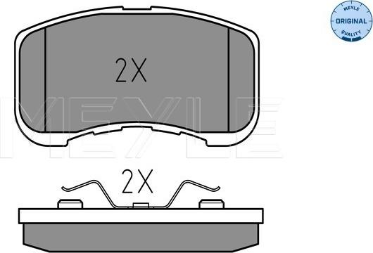 Meyle 025 234 9714/W - Kit pastiglie freno, Freno a disco autozon.pro