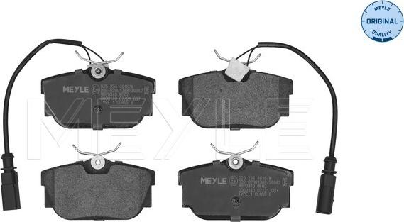 Meyle 025 234 4616/W - Kit pastiglie freno, Freno a disco autozon.pro