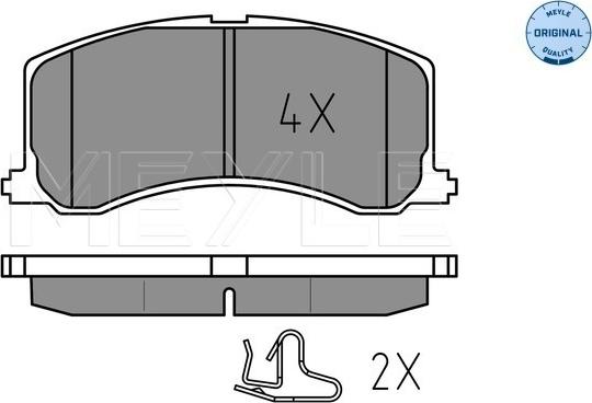 Meyle 025 234 0016 - Kit pastiglie freno, Freno a disco autozon.pro