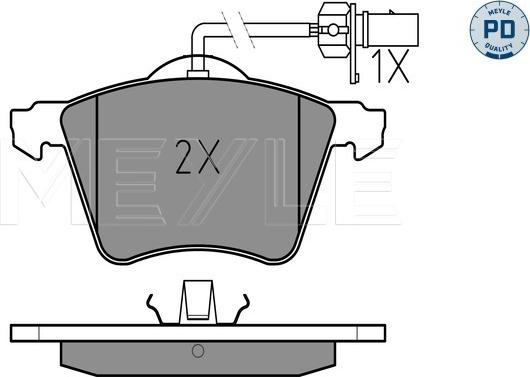 Meyle 025 234 1819/PD - Kit pastiglie freno, Freno a disco autozon.pro