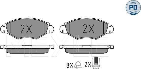 Meyle 025 235 9718/PD - Kit pastiglie freno, Freno a disco autozon.pro