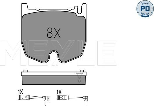 Meyle 025 235 4117/PD - Kit pastiglie freno, Freno a disco autozon.pro