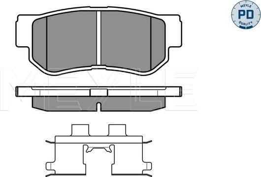 Meyle 025 235 4314/PD - Kit pastiglie freno, Freno a disco autozon.pro