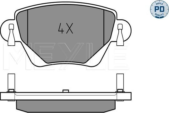 Meyle 025 235 5717/PD - Kit pastiglie freno, Freno a disco autozon.pro