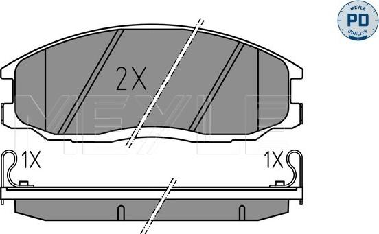 Meyle 025 235 6916/PD - Kit pastiglie freno, Freno a disco autozon.pro