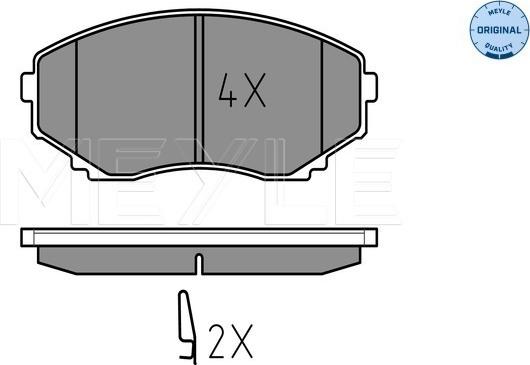 Meyle 025 235 1516/W - Kit pastiglie freno, Freno a disco autozon.pro