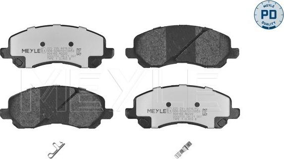 Meyle 025 235 8416/PD - Kit pastiglie freno, Freno a disco autozon.pro