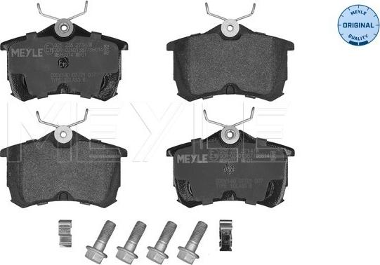 Meyle 025 235 2714/W - Kit pastiglie freno, Freno a disco autozon.pro