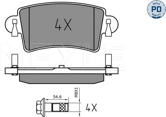 Meyle 025 236 6916/PD - Kit pastiglie freno, Freno a disco autozon.pro