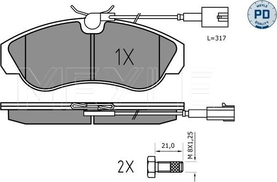 Meyle 025 236 0319/PD - Kit pastiglie freno, Freno a disco autozon.pro