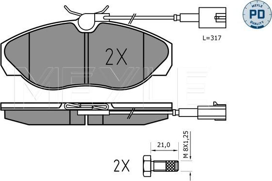 Meyle 025 236 0219/PD - Kit pastiglie freno, Freno a disco autozon.pro