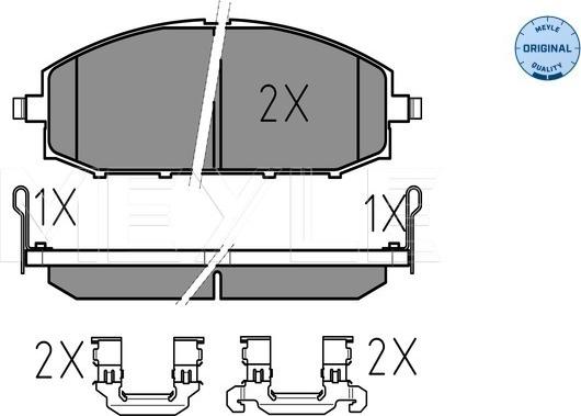 Meyle 025 236 1118/W - Kit pastiglie freno, Freno a disco autozon.pro