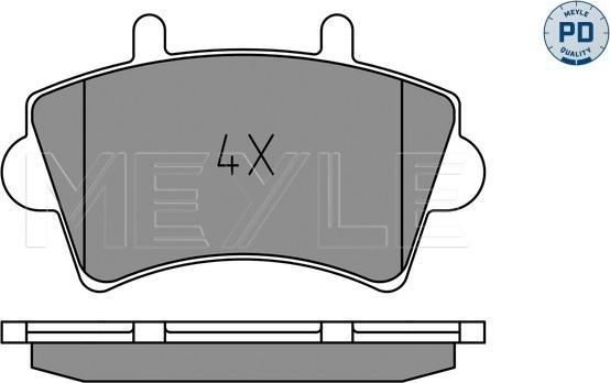 Meyle 025 236 1318/PD - Kit pastiglie freno, Freno a disco autozon.pro