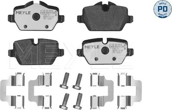 Meyle 025 236 2316/PD - Kit pastiglie freno, Freno a disco autozon.pro