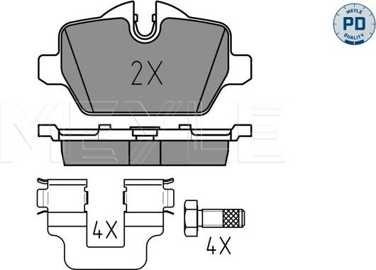 Meyle 025 236 2316/PD - Kit pastiglie freno, Freno a disco autozon.pro