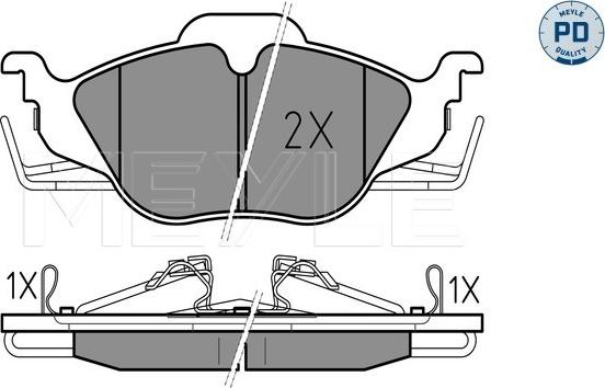 Meyle 025 230 6317/PD - Kit pastiglie freno, Freno a disco autozon.pro