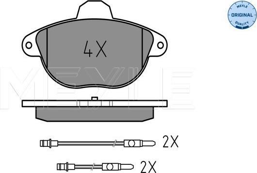 Meyle 025 231 4617/W - Kit pastiglie freno, Freno a disco autozon.pro