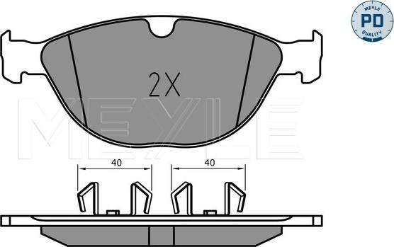 Meyle 025 238 9518/PD - Kit pastiglie freno, Freno a disco autozon.pro