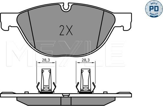 Meyle 025 238 9518/PD - Kit pastiglie freno, Freno a disco autozon.pro